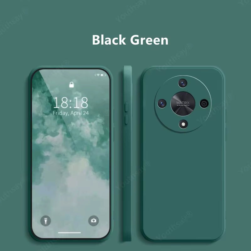 For Honor Magic 6 Lite Liquid Silicone Case Honor Magic 6 Lite Cover Funda Coque Soft Phone Bumper Honor Magic 6 Lite