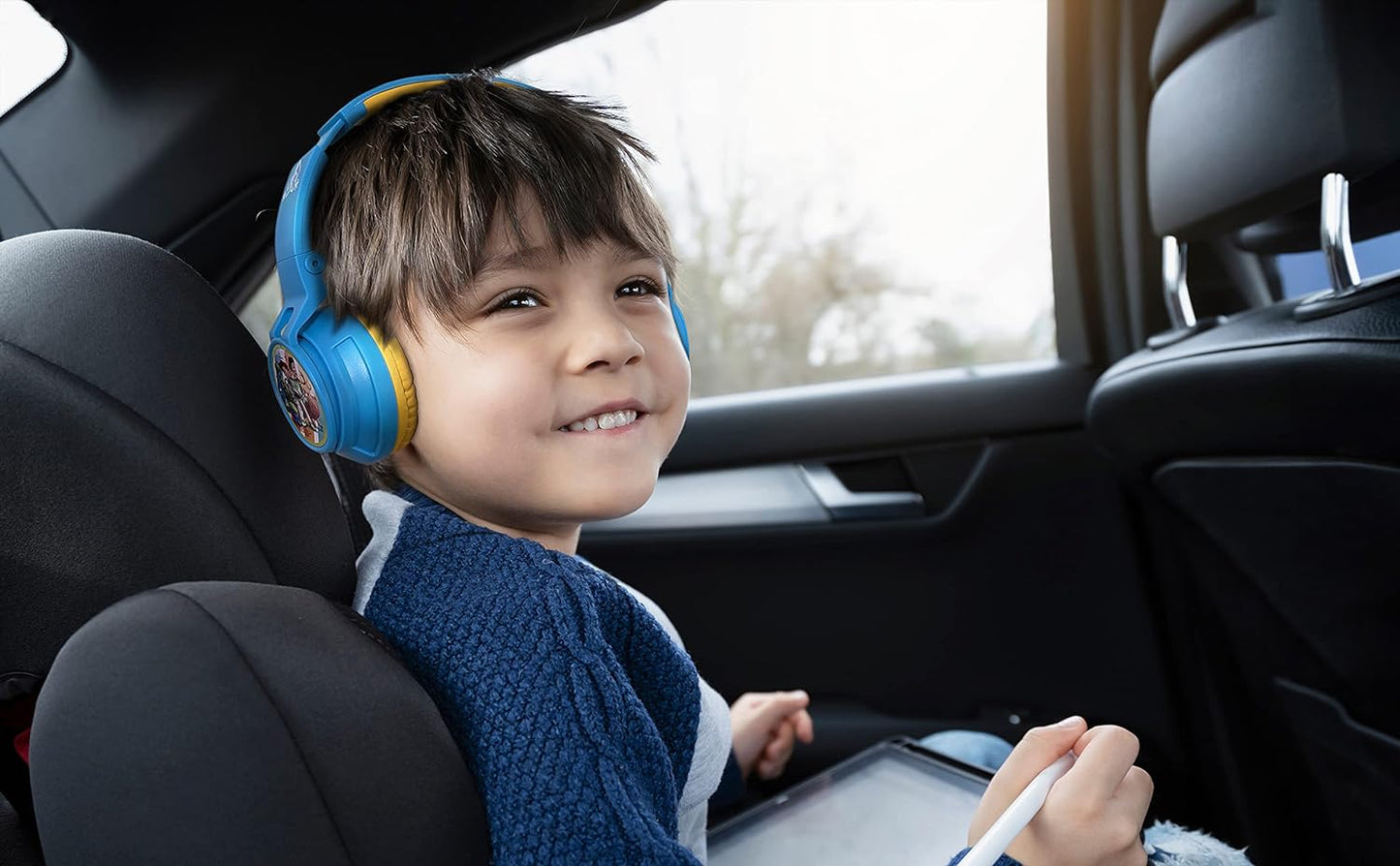 Toy Story 4 Kids Bluetooth Headphones, Wireless Headphones with Microphone Includes Aux Cord, Volume Reduced Kids Foldable Headphones for School, Home, or Travel