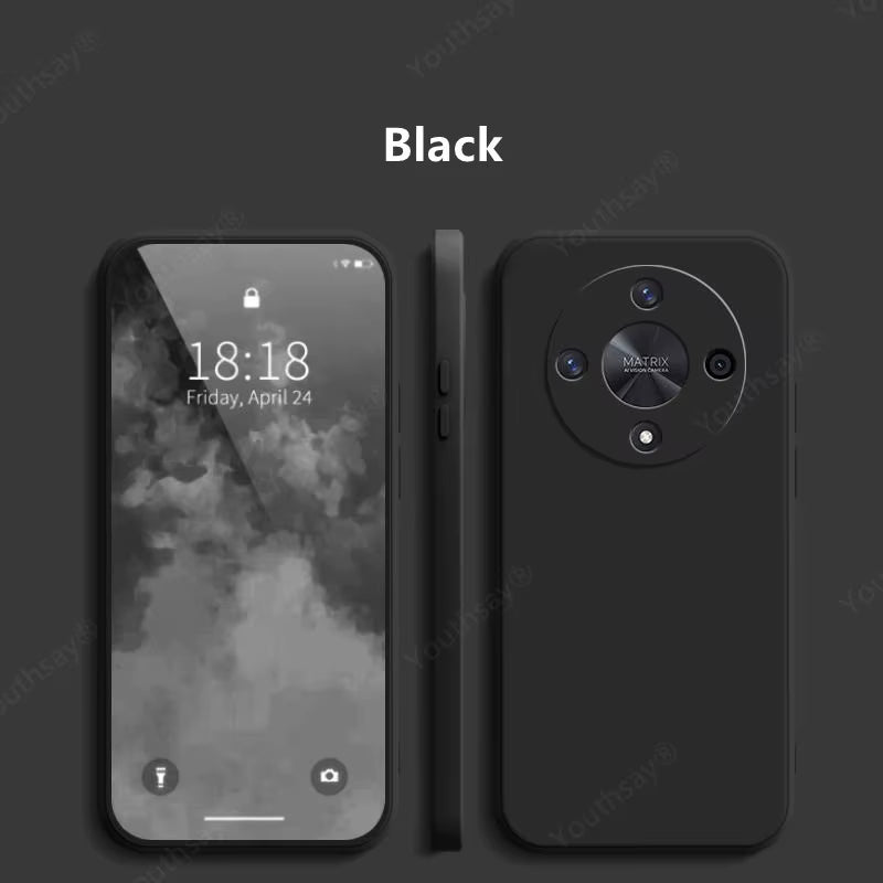 For Honor Magic 6 Lite Liquid Silicone Case Honor Magic 6 Lite Cover Funda Coque Soft Phone Bumper Honor Magic 6 Lite