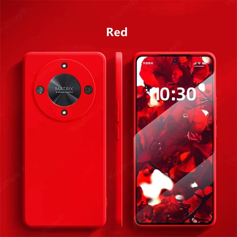 For Honor Magic 6 Lite Liquid Silicone Case Honor Magic 6 Lite Cover Funda Coque Soft Phone Bumper Honor Magic 6 Lite